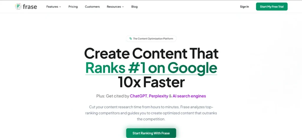 Frase (Search-driven content alignment)