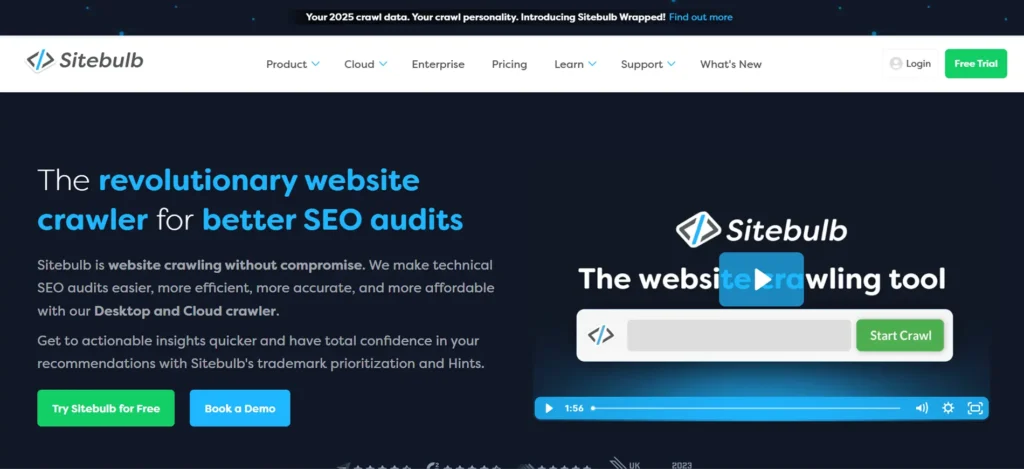 Sitebulb (Structural analysis + linking insights)