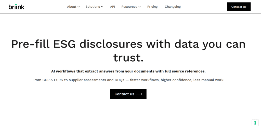 Briink - AI-Powered Document Analysis for ESG teams