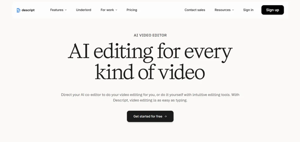 Descript AI - AI Tools for Journalists