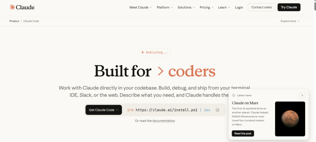 Claude is AI Coding Agent, Terminal, IDE