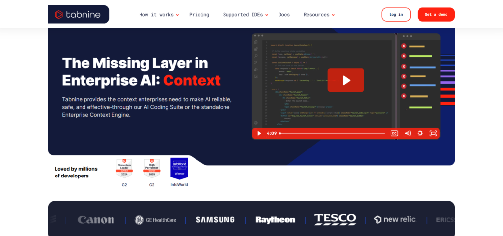 Tabnine AI Code Assistant | Smarter AI Coding Agents