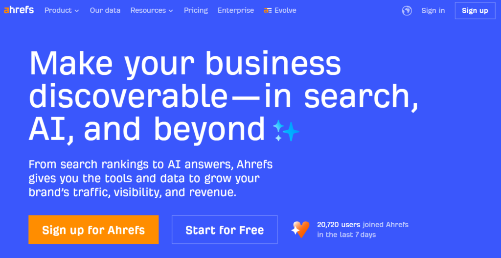 Ahrefs—AI Marketing Platform Powered by Big Data