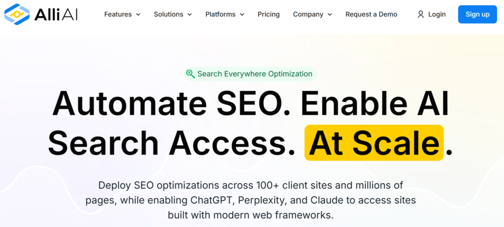 Alli AI – AI SEO Tool For AI Search Optimization