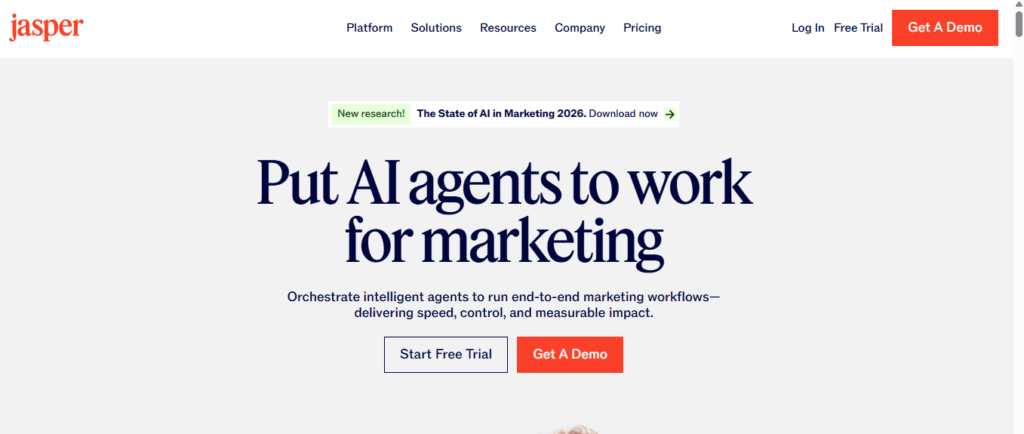 Put AI agents to work for marketing | Jasper