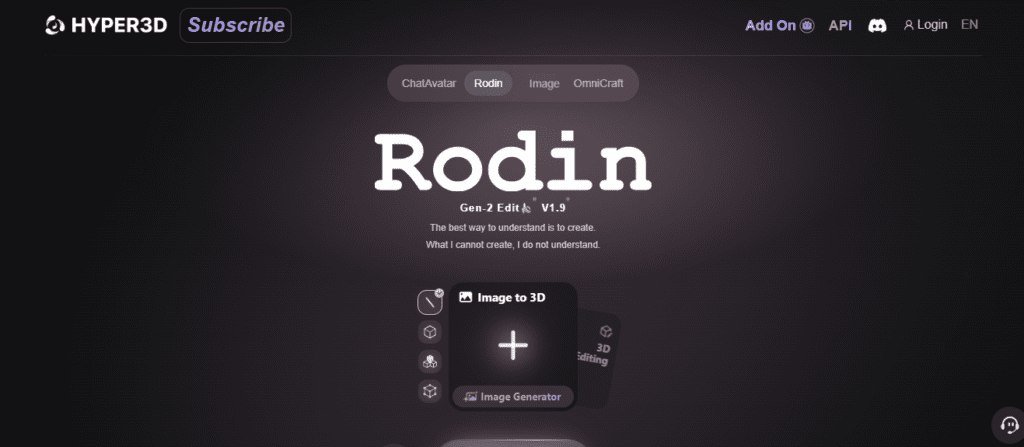 Rodin AI - Free AI 3D Model Generator For Everyone
