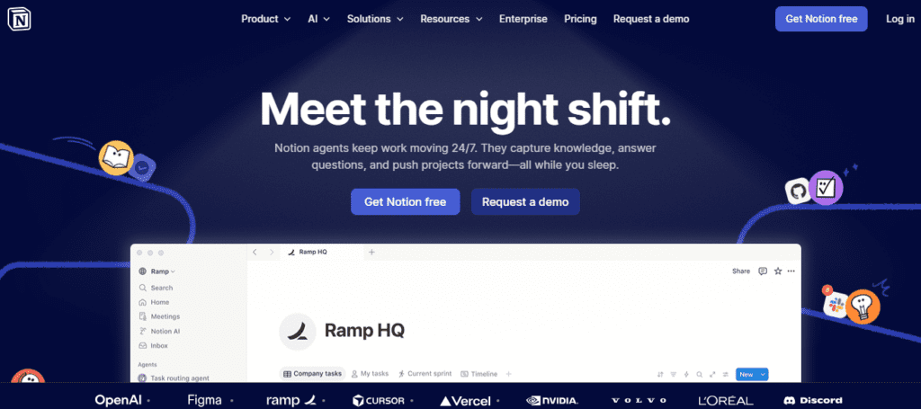 Notion AI is a generative AI tool designed to help teams automate and accelerate productivity