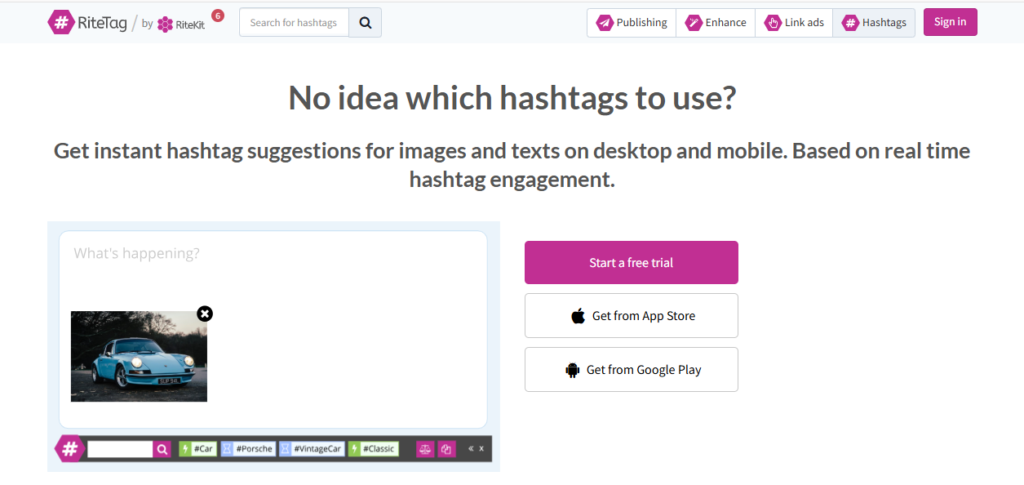 RiteTag: Find the best hashtags

