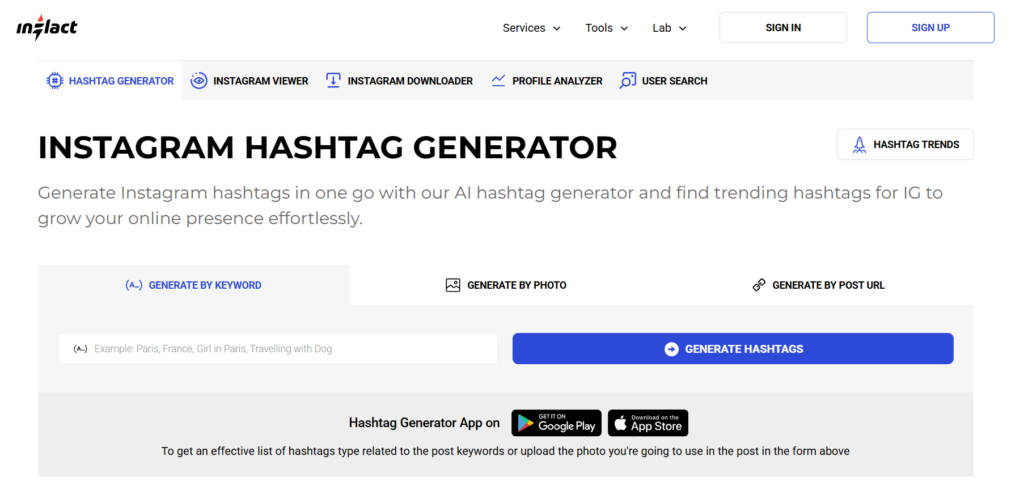 Best Hashtag Generator for Instagram (AI-based pickup)
