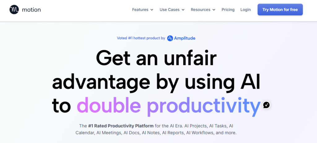 The AI Powered SuperApp for Work | Motion
