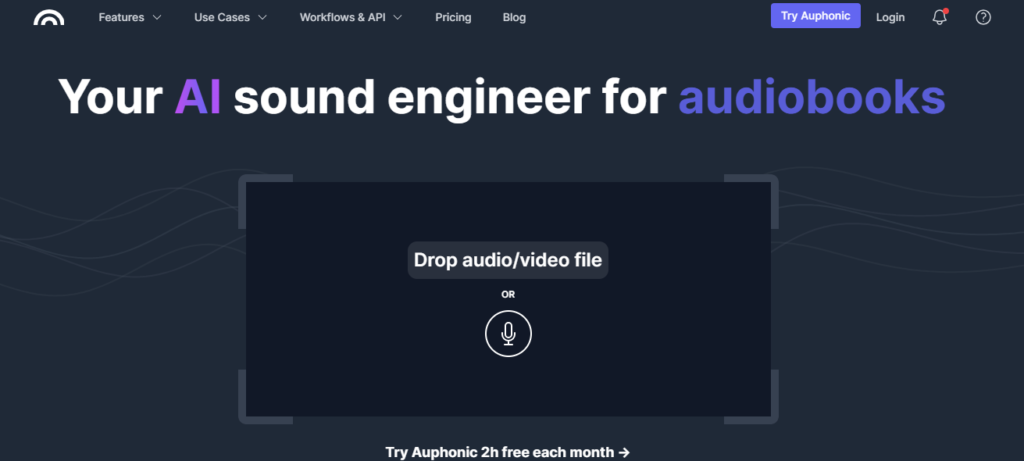 Auphonic automates audio post production with leveling, noise reduction, & publishing tools.