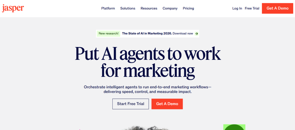 Jasper AI is a writing platform, and it helps podcasters to create content while maintaining their voice consistently.