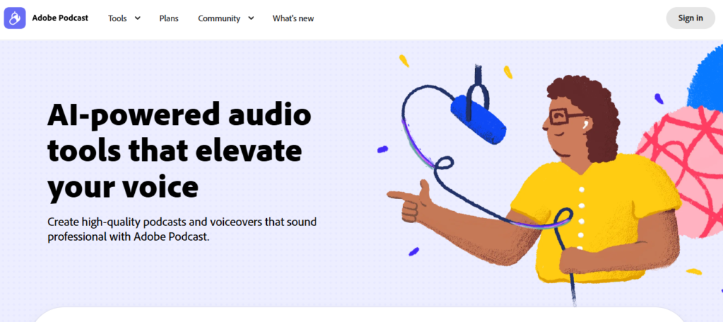 Adobe Podcast AI enhances voice recordings, removes noise, & edits audio with AI tools.