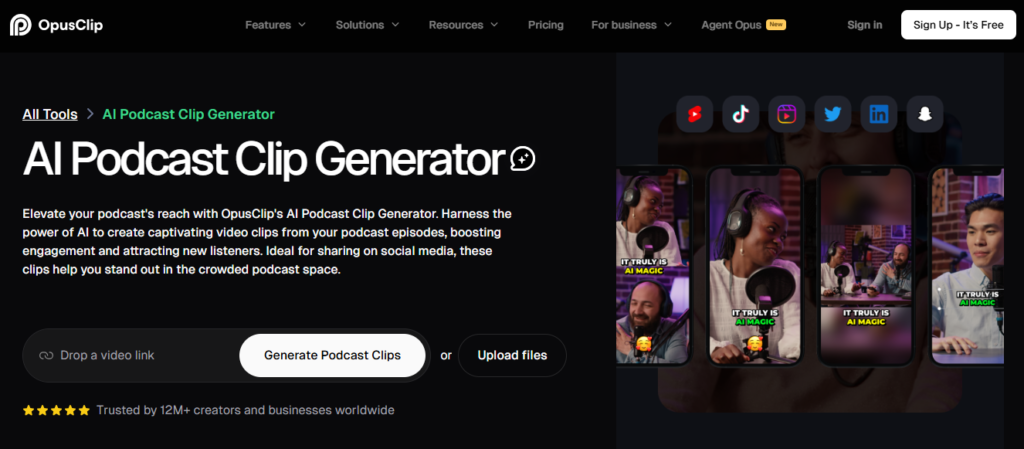 OpusClip: AI video clipping and editing tool
