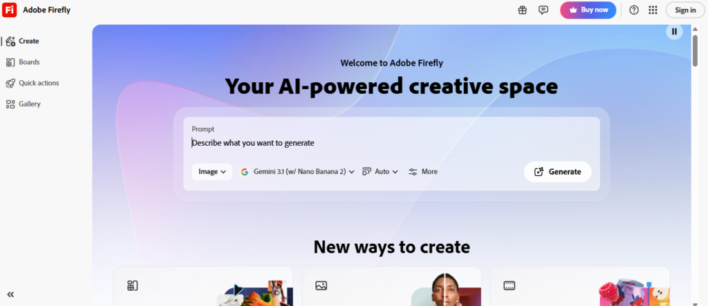 Using Adobe Firefly Generative Fill feature for professional AI image editing in Photoshop